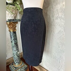 Dana Buchman Dark Floral Pencil Skirt